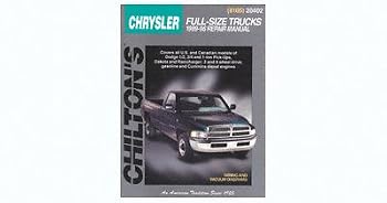 Paperback Chilton Dodge Full-Size Trucks 1989-1996 Repair Manual (20402) Book