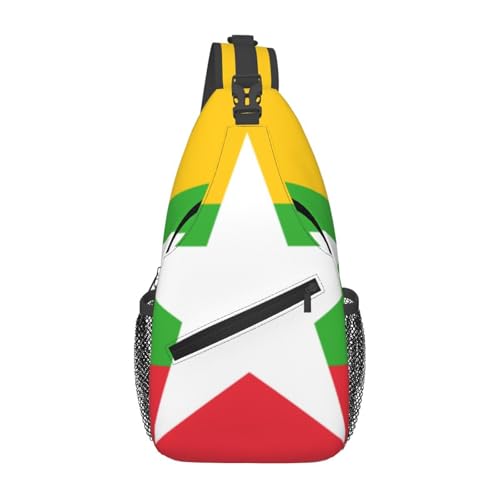 Bolso cruzado tipo sling negro para hiking y viaje
