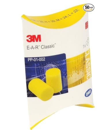 3M EAR Classic, Tappi per le orecchie, confezione da 50
