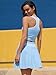 ATTRACO Golf Outfits for Women Workout Summer Dress Sets with Shorts Pleated Tennis Skirts Blue M
