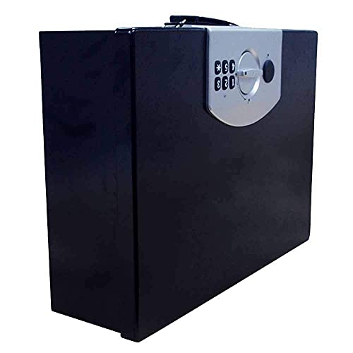 Armoire de sécurité portable CLSDRZC en acier solide noir 45x13x32cm avec poignée