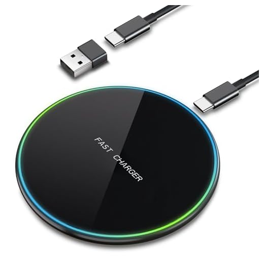 15W Caricatore Wireless, 15W Caricabatterie Wireless Caricatore Senza Fili Base Ricarica Wireless Rapida Ricarica per iPhone 15/14/13/12/11 Pro Max/XS,Samsung Galaxy S24/S23/S22/S21/S20,Huawei,Xiaomi