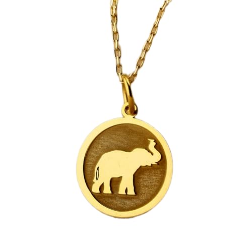 Collier éléphant en argent plaqué or et sa chaîne de 45 cm par LKBEADS