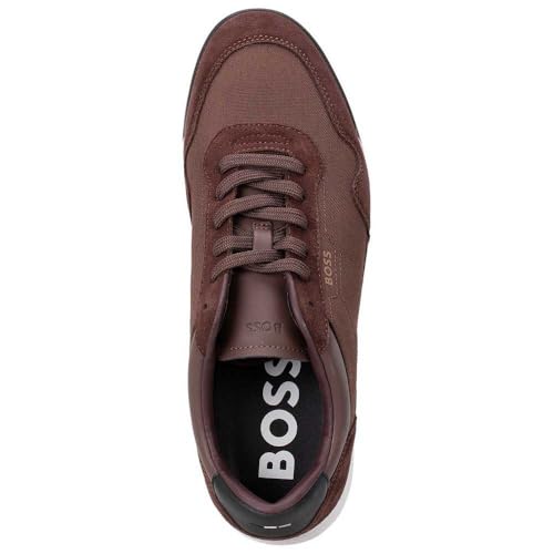 Image of BOSS Men's Titanium SL sdtxny Trainers Made of Various Materials with Suede Details and Lacing Size