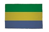 U24 Brillenputztuch Gabun Fahne Flagge Glasreinigungstuch Microfasertuch
