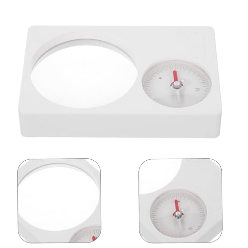 Brújula 2 en 1 con lupa blanca para camping y senderismo miniatura 7