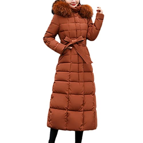 Veste d'hiver pour femme coupe-vent longue et élégante contre le froid en taille 3XL