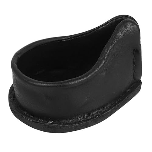 Genuine Leather Smoking Pipe Stand Holder Rest, Handmade Tobacco Pipe Rack Fit Most Smoking Pipes (Black, 1Pc)