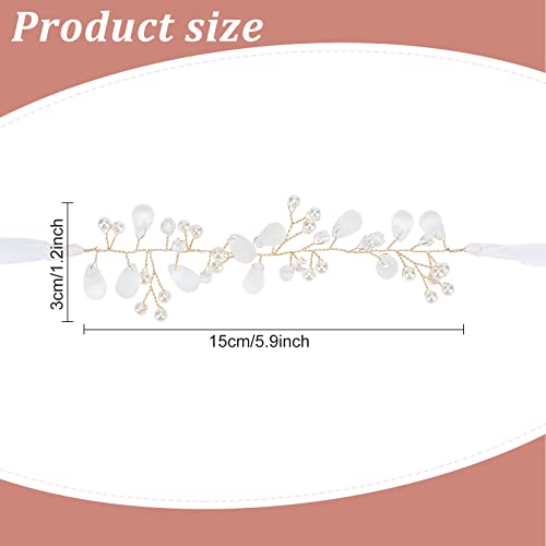 Webeedy 3 Pcs Wedding Bridal Bridesmaid Hand Flower Pearl Drop Wrist Flower For Prom Wrist Corsage Bracelets Photograph Decor Supplies Wedding Flowers Accessories #TOP1