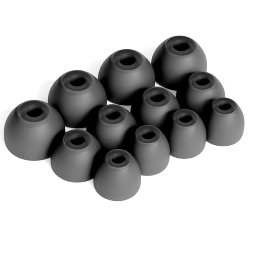 Okuli 12 x Silicona Gomas Auriculares Puntas de Repuesto para Sony WF-C500 Auriculares en Gris