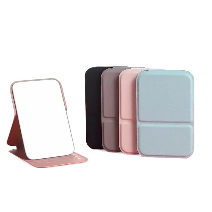 KIT 1/2/3/4PCS Espelho de Maquiagem Dobrável Portátil de Mão e Mesa(1)