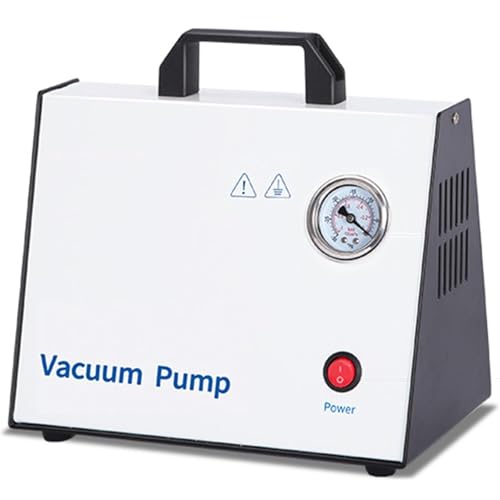 Vakuumpumpe, 15 l/min Membran mit Manometer, Max Vakuum 0,08 MPa, Überdruck 0,2 MPa, ölfrei und schadstofffrei für medizinische Anwendungen