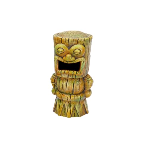 Image of Penn-Plax 1 Piece Only Assorted Tiki Resin Ornaments | Aquarium Decor for Fish Tanks | Small