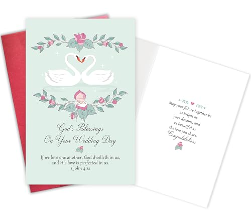 Gevinna Christian Wedding Card for Bride or Groom, Religious Marriage