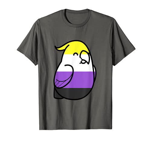 Too Many Birds Non binario Orgoglio Pappagallo Modello Maglietta