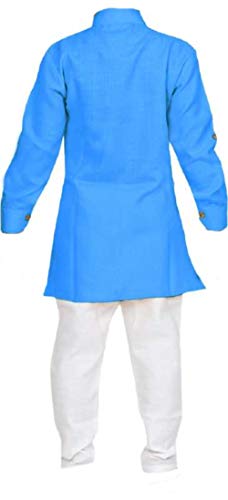 Image of Oner Boys Ethnic wear Kurta Pajama Dress Set (N-101) (Sky Blue, 9-10 Years)