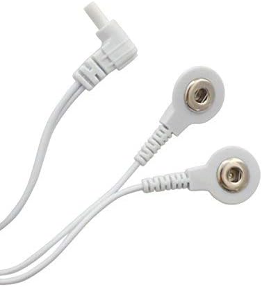 Miniatura 5 de Cables de electrodo de repuesto blindados de 0.093 in, conexión estándar, cable de 0.138 in para unidades de masaje EMS de decenas (paquete de 2)