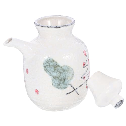 Amosfun Olla De Salsa De Soja Aceite De Ricino Orgánico Dispensador Jarra Tazas De Salsa Botella De Salsa Coctelera De Vinagre Criba Vibradora Surtidor De Aceite De Oliva Alcohol Cerámica