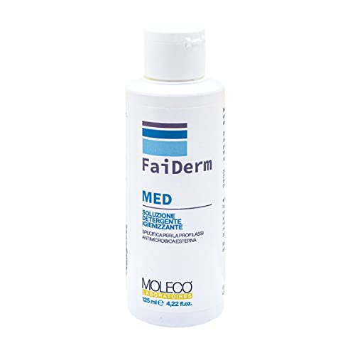 FaiDerm MED Moleco Laboratoires, detergente e igienizzante, Made in Italy, disponibili 2 formati (125 ml)