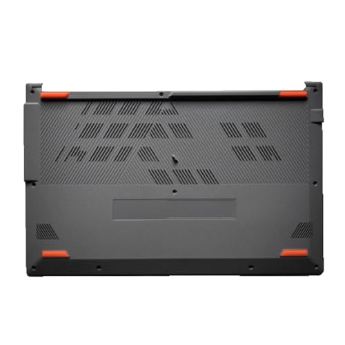 Laptop Bottom Case for ASUS Vivobook Go 15 OLED E1504F E1504FA E1504G E1504GA Black with 4 Orange feet