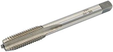 Metric Machine Tap M8 x 1.25mm Pitch Thread Pitch 3 Flutes, High Speed Steel Thread Forming Tap, Uncoated (Bright) Finish, Round Shank with Square End, Plug Chamfer, HSS Screw Plug Tap