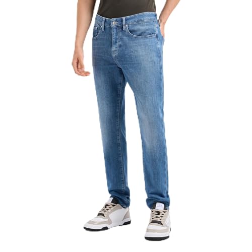 Armani Exchange Men's Skinny Fit Comfort Fleece 5 Pocket Pant Denim
