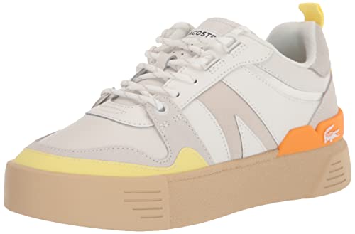 Lacoste Womens L002 Sneaker, Lt Gry/Org, 6