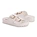 MUK LUKS Women's Grand Cayman Sandal, White, 7