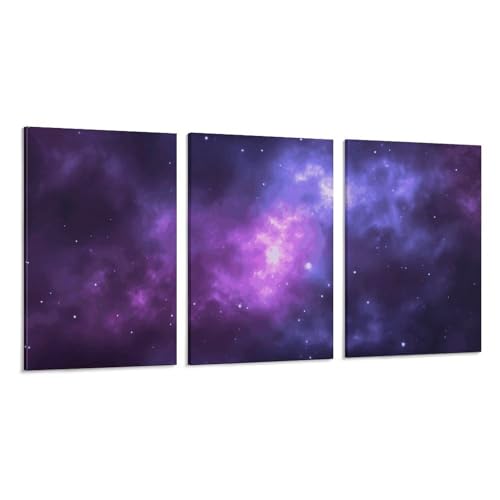 NSGFIYVB Canvas Wall Art Magic Galaxy Purple Print Wall Decor