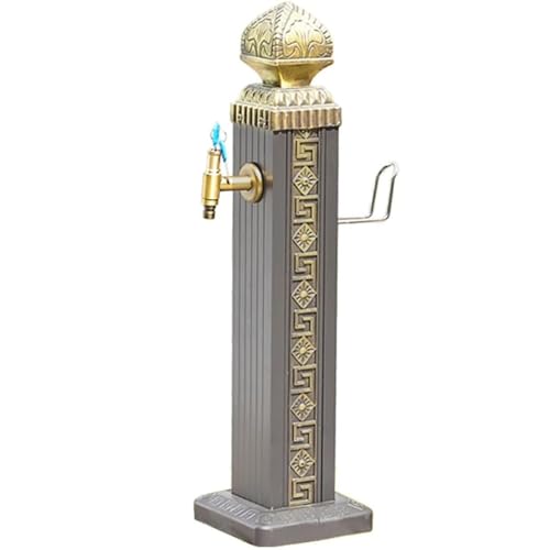 Dxysyldrun 65CM,Columna De Agua De Jardín Independiente con Grifo, Patio Decorativo, Columna De Agua Al Aire Libre De Pie con Grifo, Fuente De Agua Decorativa