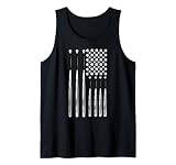 Baseball-Battball-Handschuh-Flagge, ideal für Baseball-Fans Tank Top