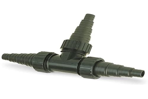 Oase Universal Schlauchverbinder T-Stück 1 1/2, schwarz, dreifach - Schläuche, Verbinder, Gartenschlauch 19/ 25/ 32/ 38 mm