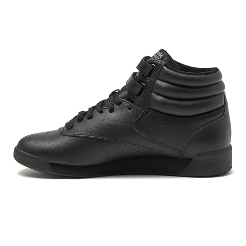 Reebok Women's Freestyle Hi High Top Sneakers for Women, Black or White Basketball and Tennis Shoes Womens Size 5-12, Black, 10 by Reebok - Image 3