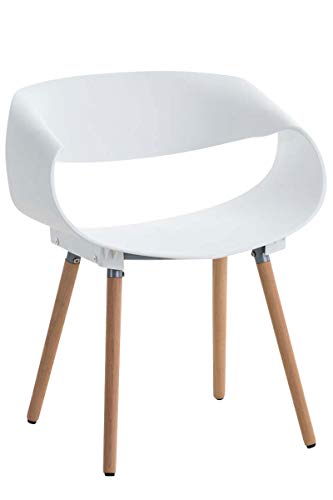 Silla de Visita Tuva I Silla Retro con Asiento de Plástico & Soporte de Madera | Silla de Comedor con Diseño Moderno |...