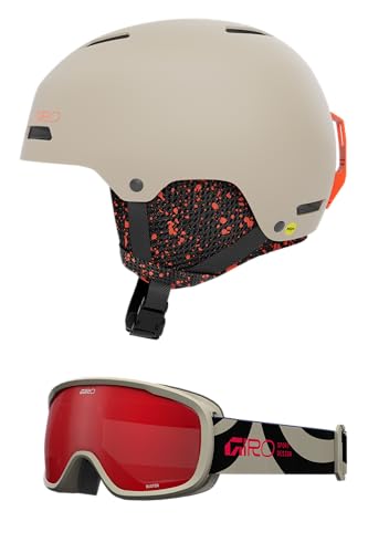 Giro Crue MIPS Kids Snow Helmet Goggle Combo - (Combo) Matte Stone - Size Small