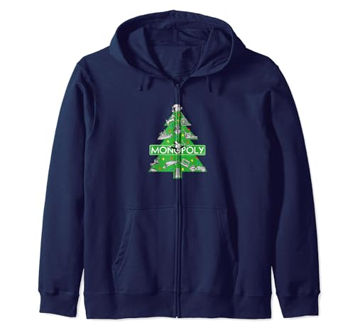 Monopoly Christmas Tree Zip Hoodie