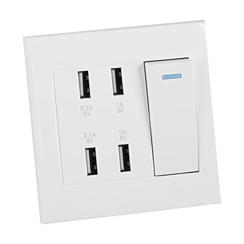 Toma de corriente USB empotrable de 4 puertos ideal para mantener tu salón ordenado y sin cables