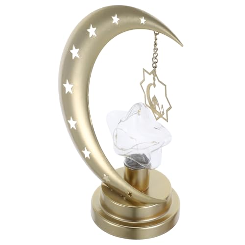 OSALADI luces decorativas lampara de mesa lampara decorativa Adorno de mesita de noche pequeña lámpara de mesa lámpara de de mesa adorno de lampara LED hierro forjado Golden