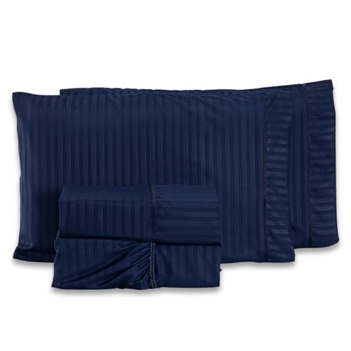 Jogo de Cama Lençol QUEEN Mônaco Fitado com Fronhas 04