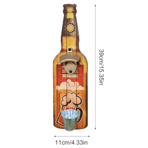 Abrebotellas de pared con contenedor para abrir tus bebidas con una mano 6