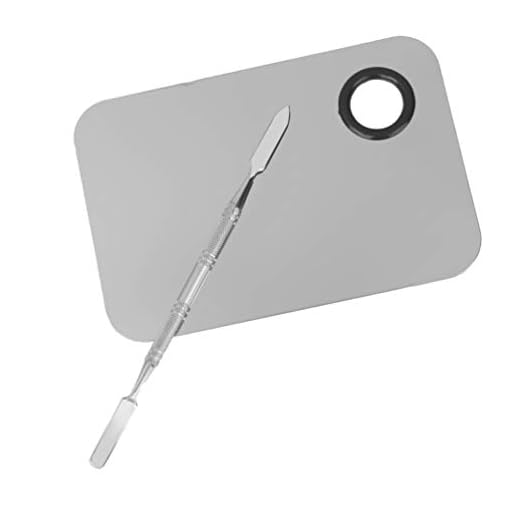 EXCEART 1 Juego de Paleta de Cosméticos de Acero Inoxidable Paleta de Maquillaje Cosmético Paleta de Herramientas Cosméticas Profesional de Mezcla de Cosméticos Paleta de Maquillaje