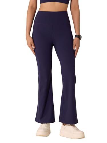 Image of CAVA Women's All Day Flex Flare Pants | High-Waist Flared Yoga Pants with Wide Waistband, 3 Pockets & Anti-Camel Toe | Stretchy, Flattering Activewear for Work & Everyday Wear