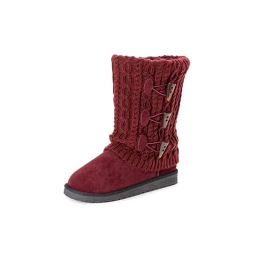 MUK LUKS Women's Cheryl Boot, Burgundy, 8