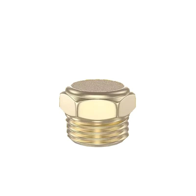 Tłumiki gazowe z gwintem BSP, miedziowane, 1/8", 1/4", 3/8", 1/2", 3/4" 1" Tłumik do rur wydechowych pneumatycznych, 5 szt.(No3,BSP1)
