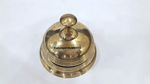 Nautical Table Bell Solid Brass Hotel Decor Office Motel Service Bell Rustic Vintage Home Decor Gifts #TOP2