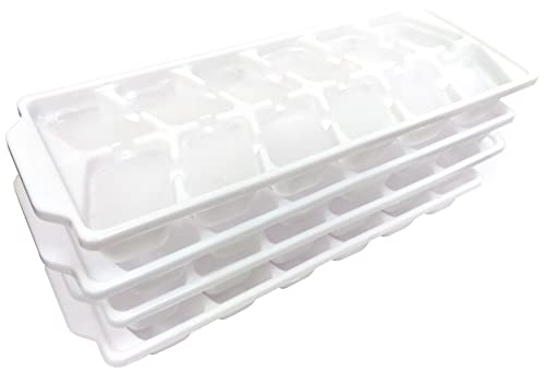 Small Size 4 Pack Ice Cube Trays For Mini Fridge Freezer - Stackable Plastic Easy Release Molds #TOP4