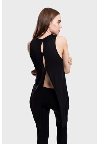 Urban Classics Ladies Hilo Viscose Top Donna Top Nero Xl 100% Viscosa Regular - 6