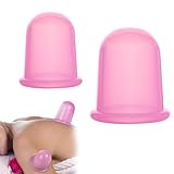 2 Ventouses Massage en Silicone,Ventouse Anti Cellulite Minceur,Ventouses en Silicone,Ventouse Cellulite,Ventouse Silicone Cicatrice,Soin beauté en Massage,pour la relaxation du corps Rose