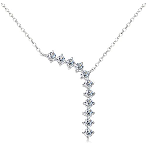 3mm Moissanite Y-Pendant Necklace for Women