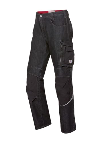 BP 1972-031-0009-28/32 Arbeiter-Jeans, Schlanke Silhouette, 340,00 g/m² Baumwolle mit Stretch, schwarz verwaschen, 28/32